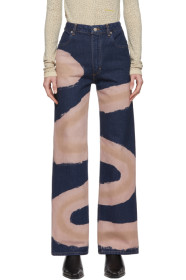 Eckhaus Latta - Blue Wide-Leg Chemtrail Jeans
