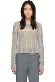 Eckhaus Latta - Grey Peaking Sweater