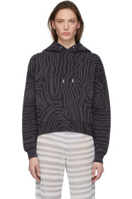 Eckhaus Latta - Grey Spiral Hoodie