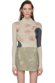 Eckhaus Latta - Beige Lapped Baby Turtleneck