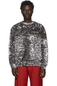 Eckhaus Latta - Black & White Astrakhan Sweatshirt