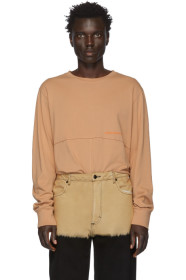 Eckhaus Latta - オレンジ ラップ ロング スリーブ T シャツ