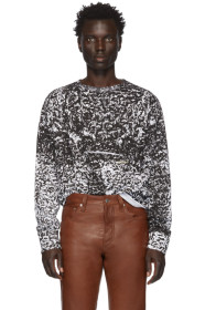 Eckhaus Latta - ブラック & ホワイト Astrakhan ロング スリーブ T シャツ