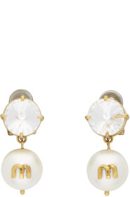 Miu Miu - Gold Solitaire Jewels Earrings