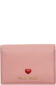 Miu Miu - Pink Madras Foldover Card Holder
