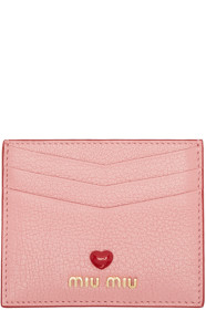 Miu Miu - Pink Madras Love Card Holder