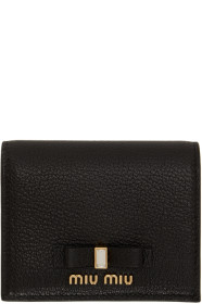 Miu Miu - Black Madras Foldover Wallet