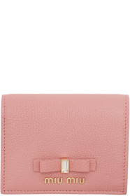 Miu Miu - Pink Madras Foldover Wallet