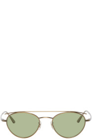 Oliver Peoples The Row - 金色 & 绿色 Hightree 太阳镜