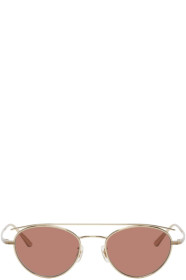 Oliver Peoples The Row - 金色 & 酒红色 Hightree 太阳镜