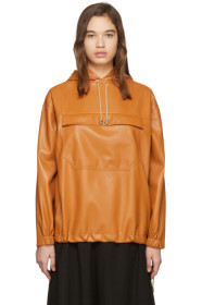 Nanushka - Orange Vegan Leather Arno Anorak