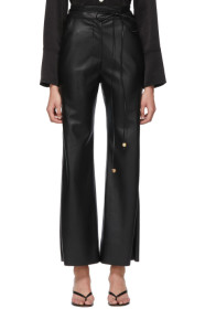 Nanushka - Black Vegan Leather Chimo Trousers