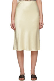 Nanushka - Yellow Washed Satin Circle Skirt