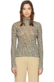 Nanushka - Beige & Black Zebra Turtleneck