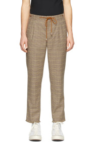 Nanushka - Brown Check Wool Tuan Trousers
