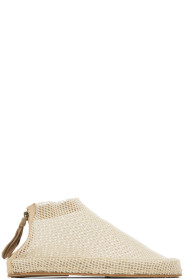 Cherevichkiotvichki - White Woven Zip Loafers