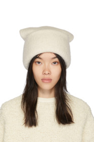 Lauren Manoogian - White Alpaca Carpenter Beanie