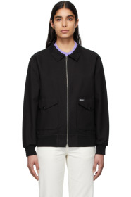 Noah NYC - Black Utility Twill Bomber Jacket
