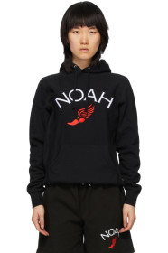 Noah NYC - Black Wing Foot Embroidered Hoodie