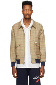 Noah NYC - Blouson aviateur brun clair Grid