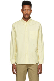 Noah NYC - Chemise oxford jaune Wide Stripe