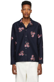 Noah NYC - Chemise fleurie bleu marine