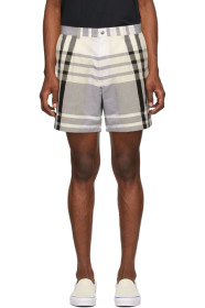 Noah NYC - Short noir et blanc Check Madras