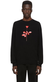 Noah NYC - Black Depeche Mode Wool Rose Sweater