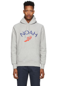 Noah NYC - Pull à capuche gris Winged Foot