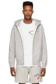 Noah NYC - Pull à capuche et glissière gris Lightweight
