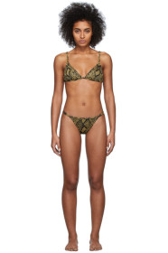 Solid & Striped - Black & Tan 'The Lulu' Bikini