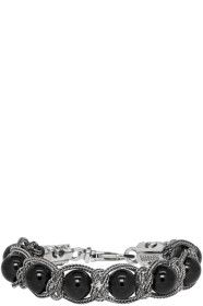 Emanuele Bicocchi - Silver & Black Beaded Bracelet