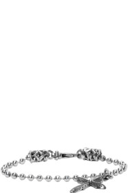Emanuele Bicocchi - Silver Cross Charm Disco Chain Bracelet