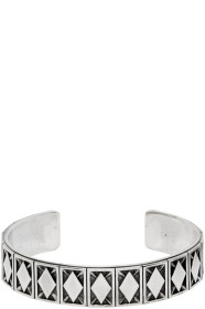 Emanuele Bicocchi - Silver Rhombus Pattern Bracelet
