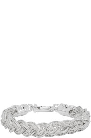 Emanuele Bicocchi - Silver Flat Braided Bracelet