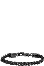 Emanuele Bicocchi - Black Tiny Braided Bracelet
