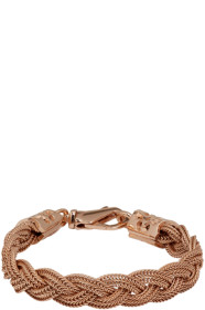 Emanuele Bicocchi - SSENSE Exclusive Rose Gold Flat Braided Bracelet