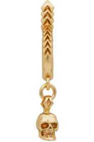 Emanuele Bicocchi - Gold Single Skull Hoop Earring