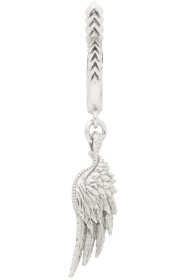 Emanuele Bicocchi - Silver Single Wing Hoop Earring