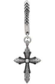 Emanuele Bicocchi - Silver Cross Hoop Earring