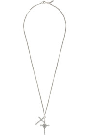 Emanuele Bicocchi - Silver Double Cross Necklace