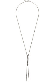 Emanuele Bicocchi - Silver Crochet Y-Shaped Necklace
