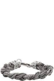 Emanuele Bicocchi - Silver Medium Alternated Braided Bracelet