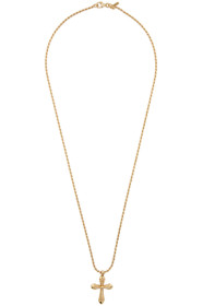 Emanuele Bicocchi - SSENSE Exclusive Gold Thin Cross Necklace