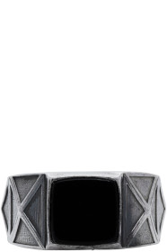 Emanuele Bicocchi - Silver & Black Square Stone Ring