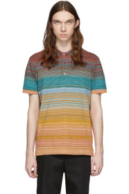 Missoni - Orange & Multicolor Striped Polo