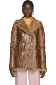 Sies Marjan - Reversible Tan Shearling Pippa Coat