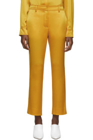 Sies Marjan - Yellow Crinkled Satin Willa Trousers