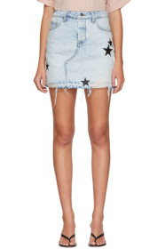 Amiri - Indigo Denim Star Skirt