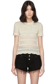 Amiri - Off-White 'Love' Crochet T-Shirt
